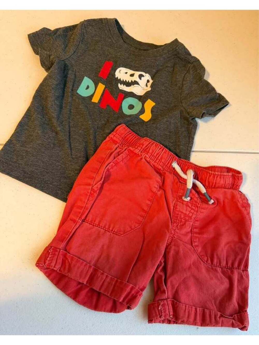 Cat & Jack 2T Dinosaur T-Shirt and Shorts Set
